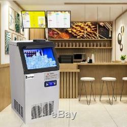 50KG 110LB Built-In Commercial Ice Maker Undercounter Freestand Ice Cube Machine