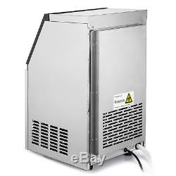 50kg Automatic Commercial Ice Maker Cube Machine Stainless Steel Bar 110Lbs
