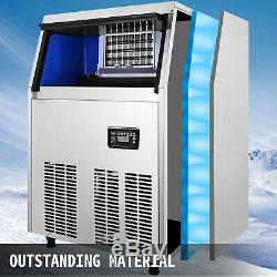 55KG Stainless Steel Commercial 110Lbs /24Hrs Ice Maker Machine Air Cooled Cube