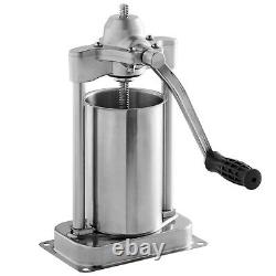 5 Lb Stainless Steel Commercial Vertical Manual Meat Sausage Stuffer Machine