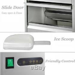 60 Lbs Ice Maker Countertop Commercial Bar House Auto Stainless Steel Machine