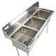 60 Stainless Steel 3 Compartment Commercial Sink Restaurant Three Utility