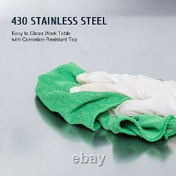 60x24 Commercial Stainless Steel NSF Work Table Backsplash Adjustable Shelf Feet