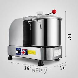 6L Food Mixer Stainless Steel Commercial Cutter 2000R/Min Grinder for Meat 110V