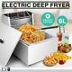 6.3qt Electric Single Deep Fryer Countertop Home Commercial Restaurant Withbasket