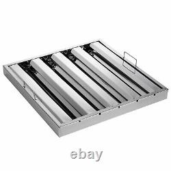 6 PACK 20X20 Commercial Stainless Steel Exhaust Hood Vent Baffle Grease Filter