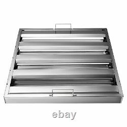 6 Pack 20 x 20 Stainless Steel Hood Grease Commercial Exhaust Filter Baffle