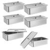 6 Pack Full Size Commercial Stainless Steel Steam Table Pans Hotel Food Prep Pan