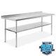 72 X 24 Stainless Steel Nsf Commercial Kitchen Prep Work Table With Backsplash