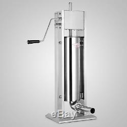 7L Vertical Commercial Sausage Stuffer 2 Speed 304 Stainless Steel Meat Press