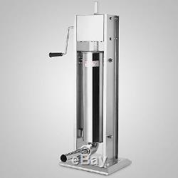 7L Vertical Commercial Sausage Stuffer 2 Speed 304 Stainless Steel Meat Press