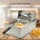 8l Commercial Electric Deep Fryer French Fry Home Bar Restaurant Tank With Basket