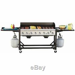 8 Stainless Steel Burner Commercial BBQ Propane Gas Grill 116K- Free Shipping