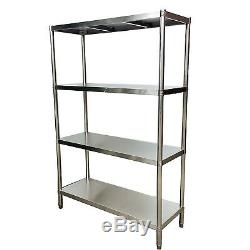 900x450x1800mm Stainless Steel Coolroom Shelving 400 kg Load Commercial Kitchen