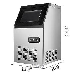 90LB Built-In Commercial Ice Maker Undercounter Freestand Ice Cube Machine 110V