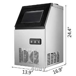 90LB Commercial Ice Maker Stainless Steel Built-in Freestand Ice Cube Machine