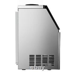 90lbs Built-in Commercial Ice Maker Stainless Steel Restaurant Ice Cube Machine