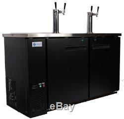 A. C. E. Commercial Kegerator/ Beer Dispenser, 60-Inch Wide, Double Tower, 4 Taps