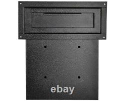 AdirOffice Black Coated Steel Through-The-Door Safe Locking Drop Box Mailbox