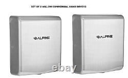 Alpine Industries Willow Commercial Stainless Steel Automatic Hand Dryer 2 Pack