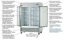 Arctic Air AF49 49cf 2 Door Stainless Steel Commercial Reach-In Freezer NEW