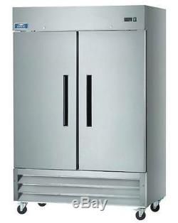 Arctic Air AR49 2 Door Stainless Steel Commercial Reach-In Cooler Refrigerator