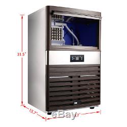 Automatic Commercial Ice Maker Stainless Steel Cube Ice Maker Machine 130lbs/24h