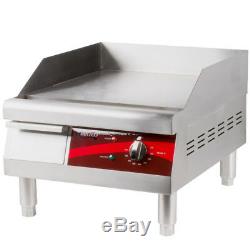 Avantco 16 Electric Commercial Countertop Steel Flat Top Griddle Grill 120V