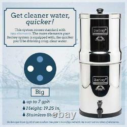 Berkey Water Filter Purification Stainless Steel System With 2 Black Filters