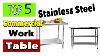 Best 5 Stainless Steel Commercial Work Table With Undershelf Heavy Duty