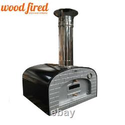 Black tripple insulated commercial rated portable wood fired pizza oven