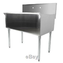 Bowl Stainless Steel Commercial Utility Prep 1 Sink Restaurant 36 X 24 X 14