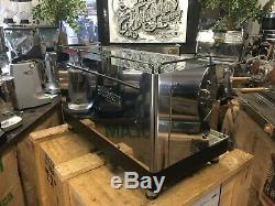 Brugnetti Delta 3 Group Black Stainless Steel Espresso Coffee Machine Commercial