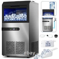 Built-In Commercial Ice Maker 100LBS Ice Stainless Steel Cube Machine Restaurant