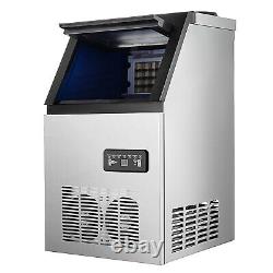 Built-In Commercial Ice Maker 110LBS Ice Stainless Steel Cube Machine Restaurant