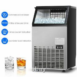 Built-In Stainless Steel Commercial 110Lbs/24H Ice Maker Portable Ice Machine