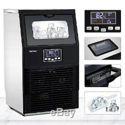 Built-in Commercial Ice Maker Portable Auto Ice Cube Machine Stainless Steel Bar
