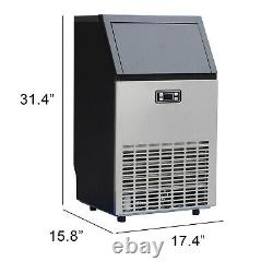 Built-in Commercial Ice Maker Stainless Steel Bar Restaurant Ice Cube Machine US