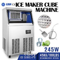 Built-in Commercial Ice Maker Stainless Steel Restaurant Ice Cube Machine
