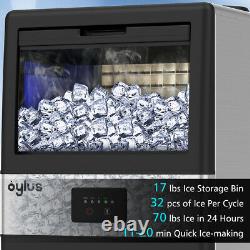 Built-in Commercial Ice Maker Stainless Steel Restaurant Ice Cube Machine