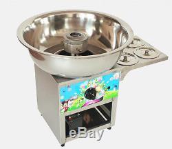 CE Fancy art stainless steel Commercial gas cotton candy machine Free shipping