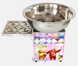 CE Fancy art stainless steel Commercial gas cotton candy machine Free shipping