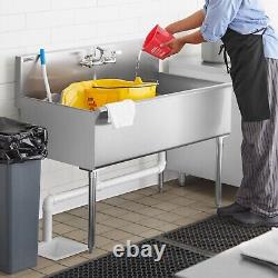 CHOOSE Steelton 16-Gauge Stainless Steel Two Compartment Commercial Utility Sink