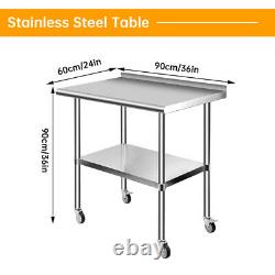 Catering Stainless Steel Table Commercial Home Kitchen Work Table Food Prep Desk