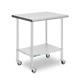 Chingoo Stainless Steel Table 24 X 30 Inches With Caster Wheels Commercial Heavy