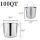 Commercial 100 Qt. Crawfish Boil Pot Cooker Stainless Steel Deep Fryer Kit