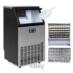 Commercial 100 lbs Automatic Ice Maker Machine Built-in Auto Stainless Steel