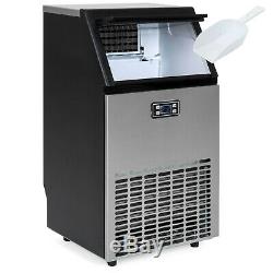 Commercial 100 lbs Automatic Ice Maker Machine Built-in Auto Stainless Steel