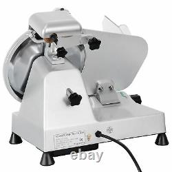 Commercial 10'' Stainless Steel Electric Meat Slicer Blade Bread Cutter Kitchen