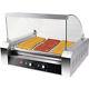 Commercial 11 Roller 30 Hot Dog Grill Cooker Machine With Cover Ce Stainless Steel